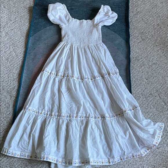 Rachel Zoe Cottage Core White Puff Sleeve Maxi Dress - Picture 8 of 12